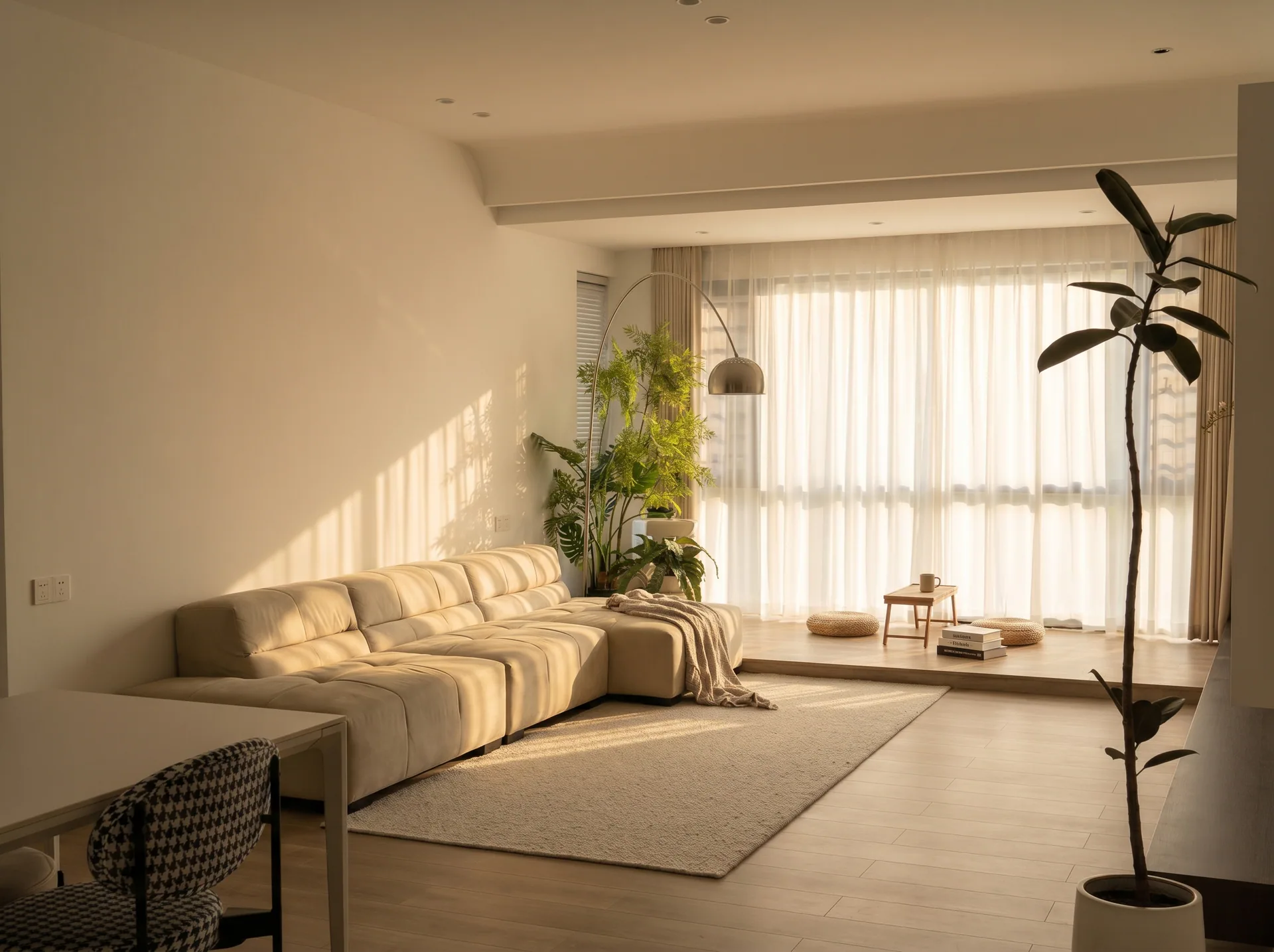 Japanese cream wood residential project project image